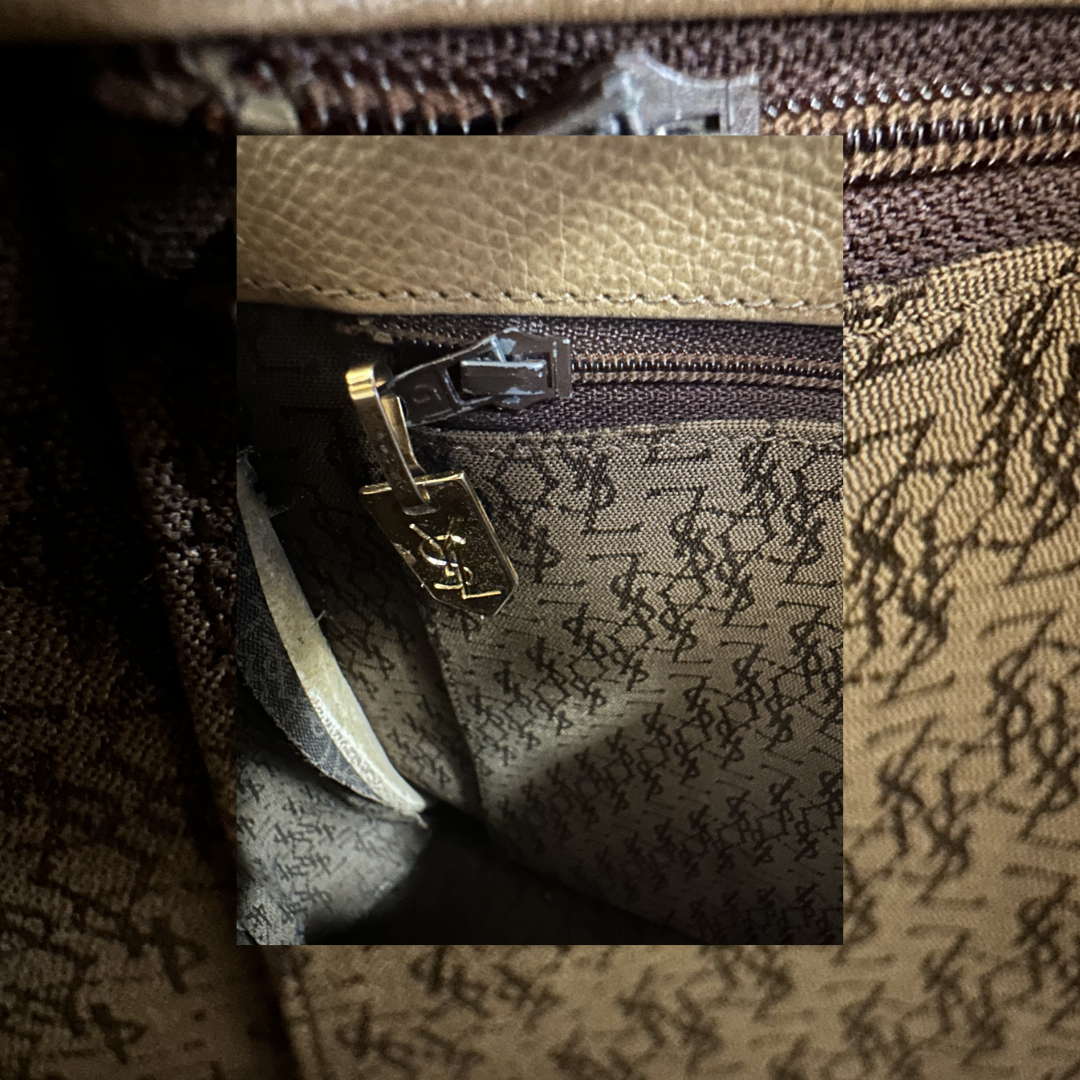 YVES SAINT LAURENT - Vintage bandoulière beige