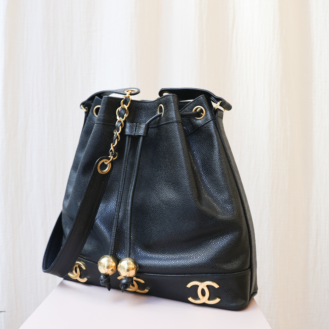 CHANEL - SEAU GRAINÉ VINTAGE