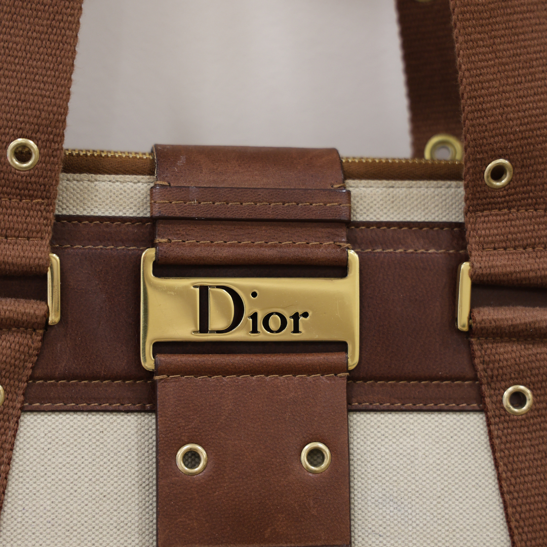 DIOR - Cabas cuir & toile