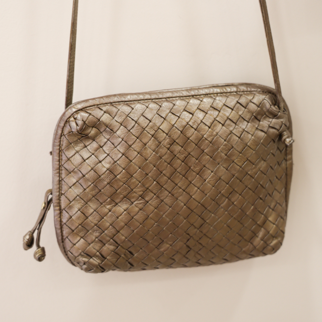 BOTTEGA VENETA - Petit sac tréssé vintage