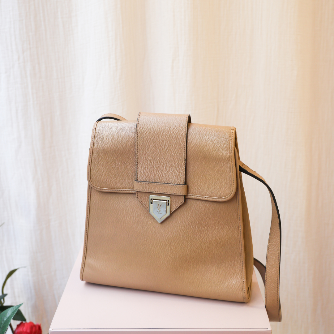 YVES SAINT LAURENT - Vintage bandoulière beige