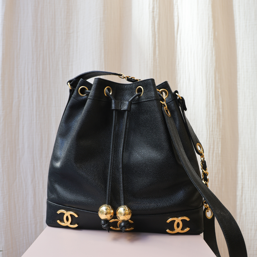 CHANEL - SEAU GRAINÉ VINTAGE