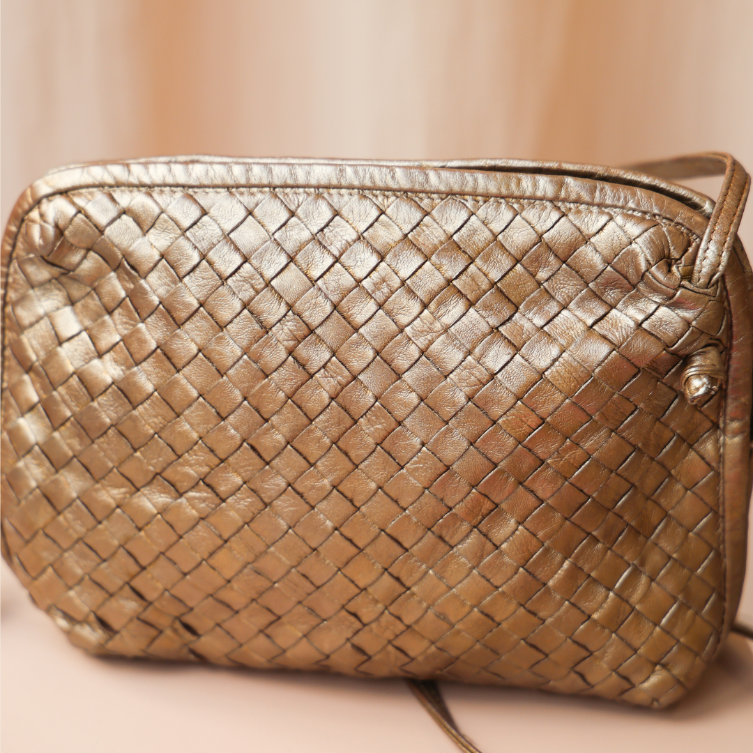 BOTTEGA VENETA - Petit sac tréssé vintage