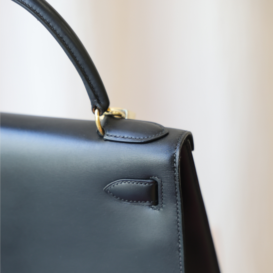 HERMÈS - Kelly Black Calf Box 28