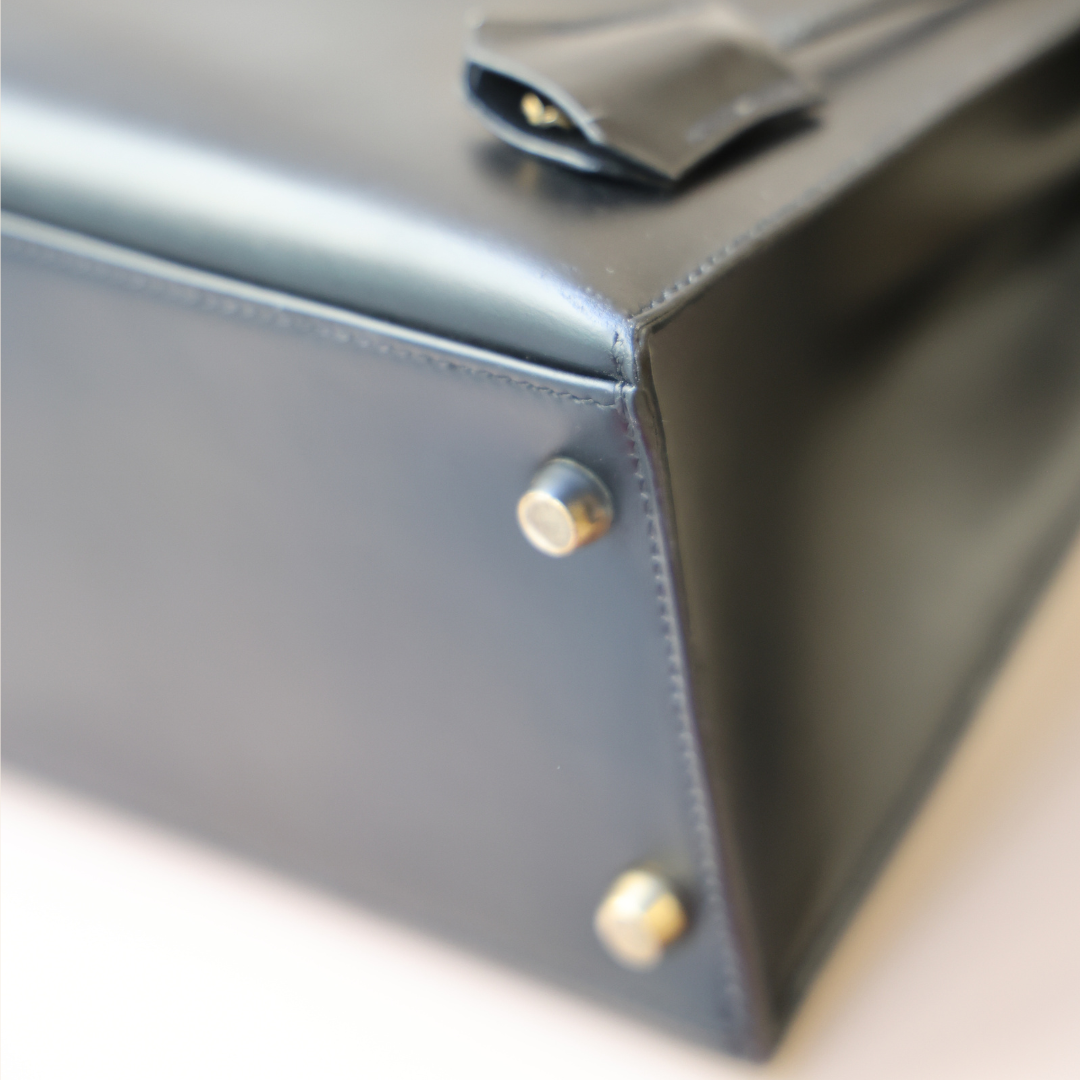 HERMÈS - Kelly Black Calf Box 28